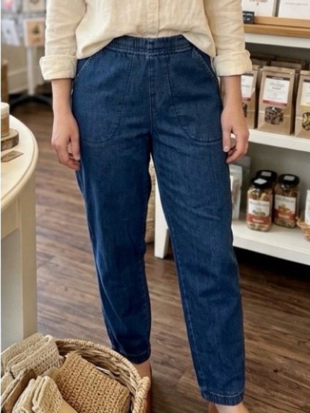 croft & barrow Dark Blue Straight-Leg Denim Jeans